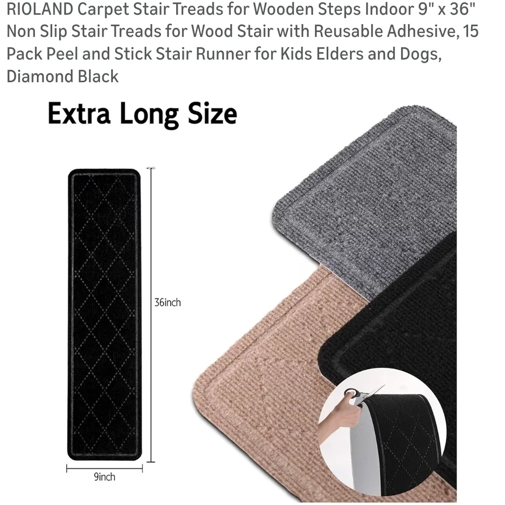 Roland Black Stair Treads for Safety and Style